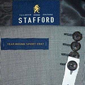 48R Stafford 4 Season Black White blazer